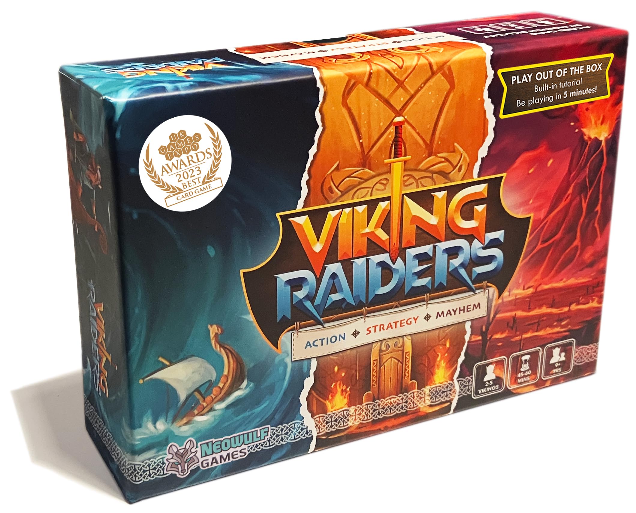 Viking Raiders Card Game | Incredibly fun and highly interactive | Small and travel-friendly sized box with 198 cards | Perfect for family fun, game nights and holidays