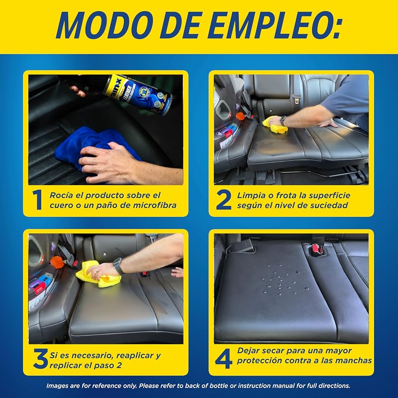 Limpia Tapicerías Cuero Coche - Limpia,Nutre y Repele Manchas -300ml