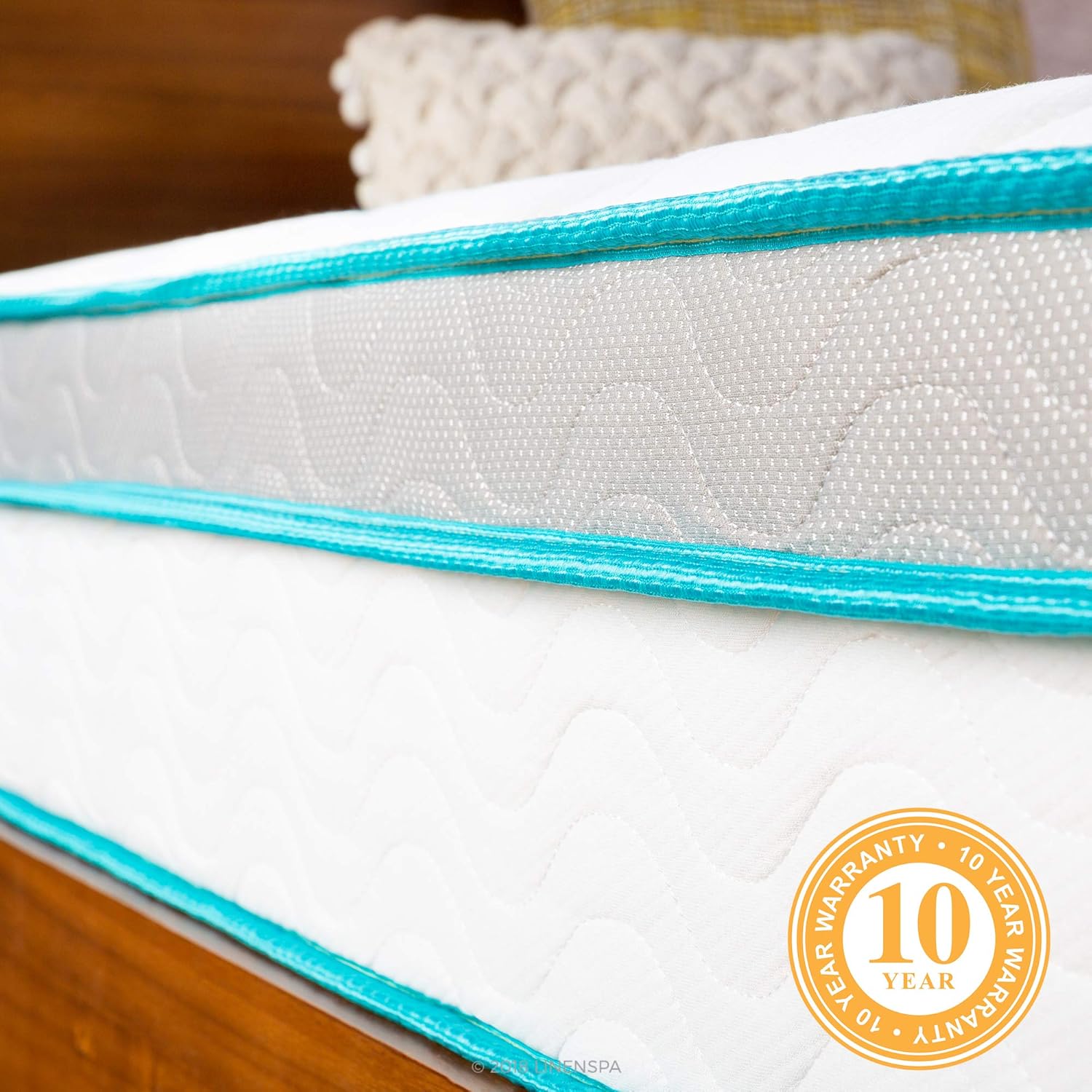 Linenspa 12 Inch Memory Hybrid Plush-Individually Encased Coils-Edge Support-Quilted Foam Cover Mattress, Full, White: Furniture & Decor