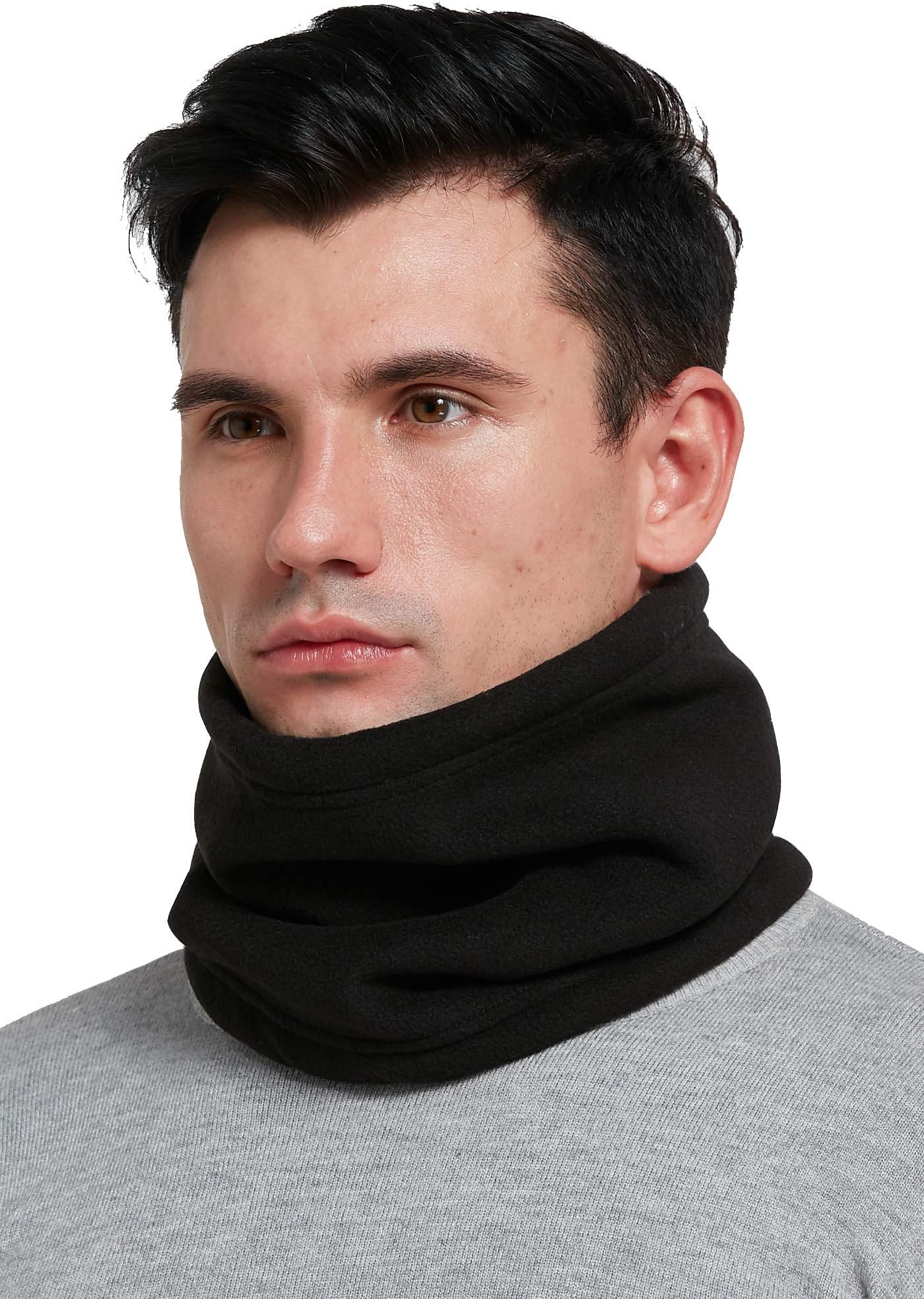 Mojing Men & Women Fleece Neck Warmer Windproof Snood Winter Thermal Neck Gaiter Tube for Cycling Motorcycle Ski Face Mask