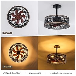 REDSTAR Industrial Caged Ceiling Fans with