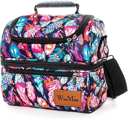 Winmax Sac Isotherme Repas Grande Capacite 12l Sac A Pique Niques Sac A Dejeuner Pour Femme Homme Enfant Camping Travail Avec Bandouliere Ajustable Amazon Fr Jardin