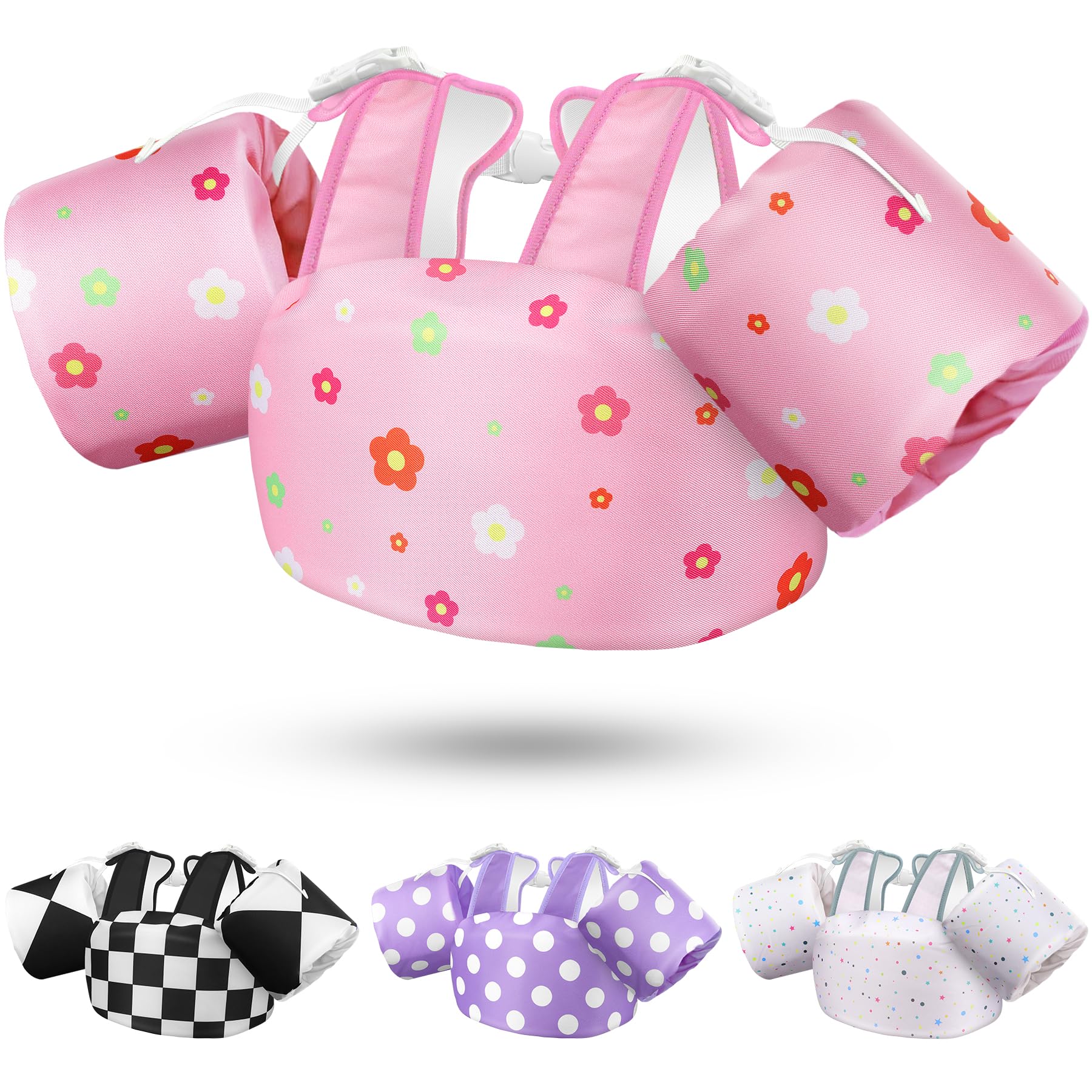 Photo 1 of Vvinca Toddler Swim Vest for Kids 28-66 lbs, Toddler Floaties Puddle Pool Float Jumper 30-50 Pounds for Girls Boys Ages 2-6 with Detachable Arm Floaties Stylish Floats for Swimming Pool Beach Vacation
