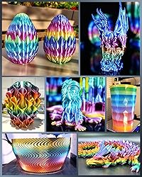 SUNLU 3D Printer Filament Bundle, PLA Silk Rainbow
