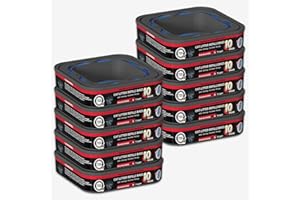 LISYEE 10 Pack Cat Litter Refill Bags Cartridge Compatible with Litter Cat Genie Standard, Plus, XL and XL+ Pail Refills, Pet Waste Bags Cat Litter Box Accessories