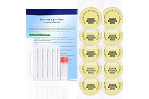 IIGALA Nutrient Agar Petri Dishes Science Project Kit | Pre-Poured Agar Plates and Cotton Swabs for Science Experiments | Bacteria Science Kit - Sealed Separately (10 PCS)