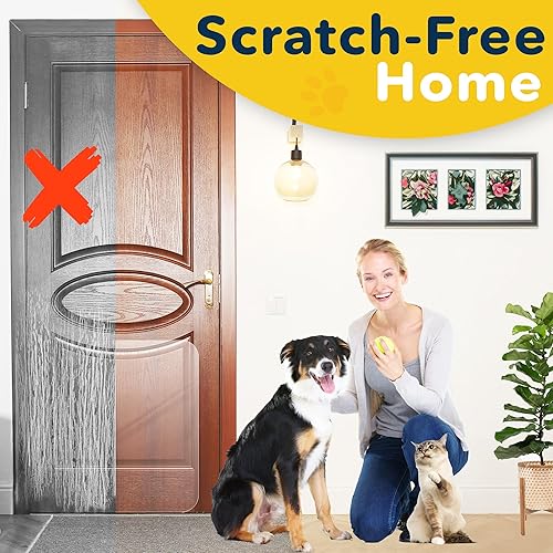 PROTECTO Door Protector from Dog Scratching, Cat Dog Scratch Door  Protector, 18x12 Dog Door Scratch Protector