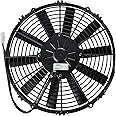 Spal Electric Cooling Fan, Low Profile, 12 in Fan, Pusher, 856 CFM, 12V, Straight Blade, 13.188 x 12.625 in, 2 in Thick, Plastic, Each