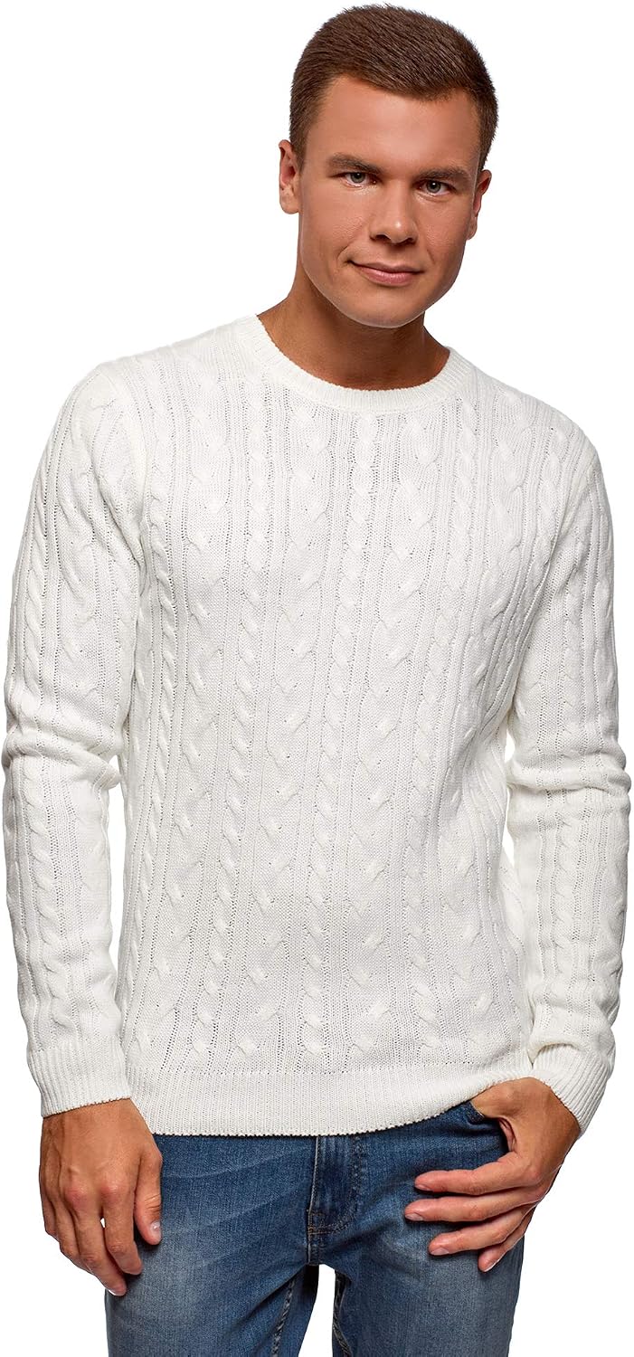 oodji Ultra Uomo Maglione con Lavorazione a Trecce Maglioni Maglioni e  cardigan berjaya.edu.my