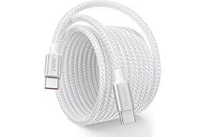Huukein 240W USB C to USB C Cable 10 ft, Long USB C to C Cable Fast Charging, USBC Charger Cord for iPhone 17 Air 16 15 Pro M