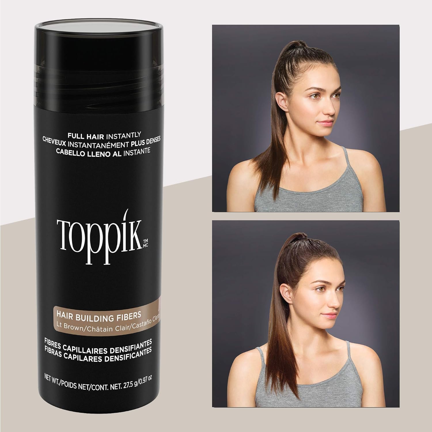 Toppik Fibre di cheratina per la costruzione dei capelli, Castano Chiaro (Light brown), 28 g Toppik Fibre di cheratina per la costruzione dei capelli, Castano Chiaro (Light brown), 28 g