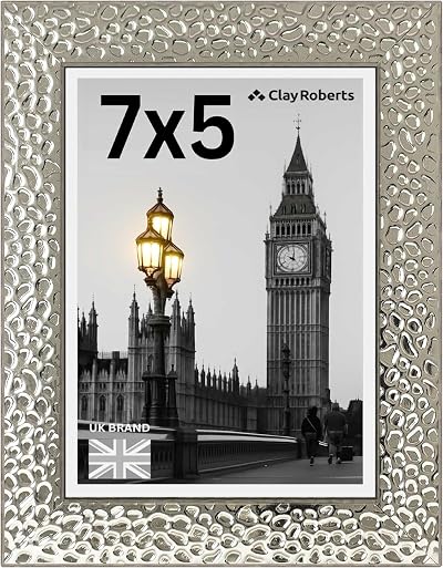 Clay Roberts 7x5 Picture Frame Silver Freestanding Wall Mountable 13x18 cm