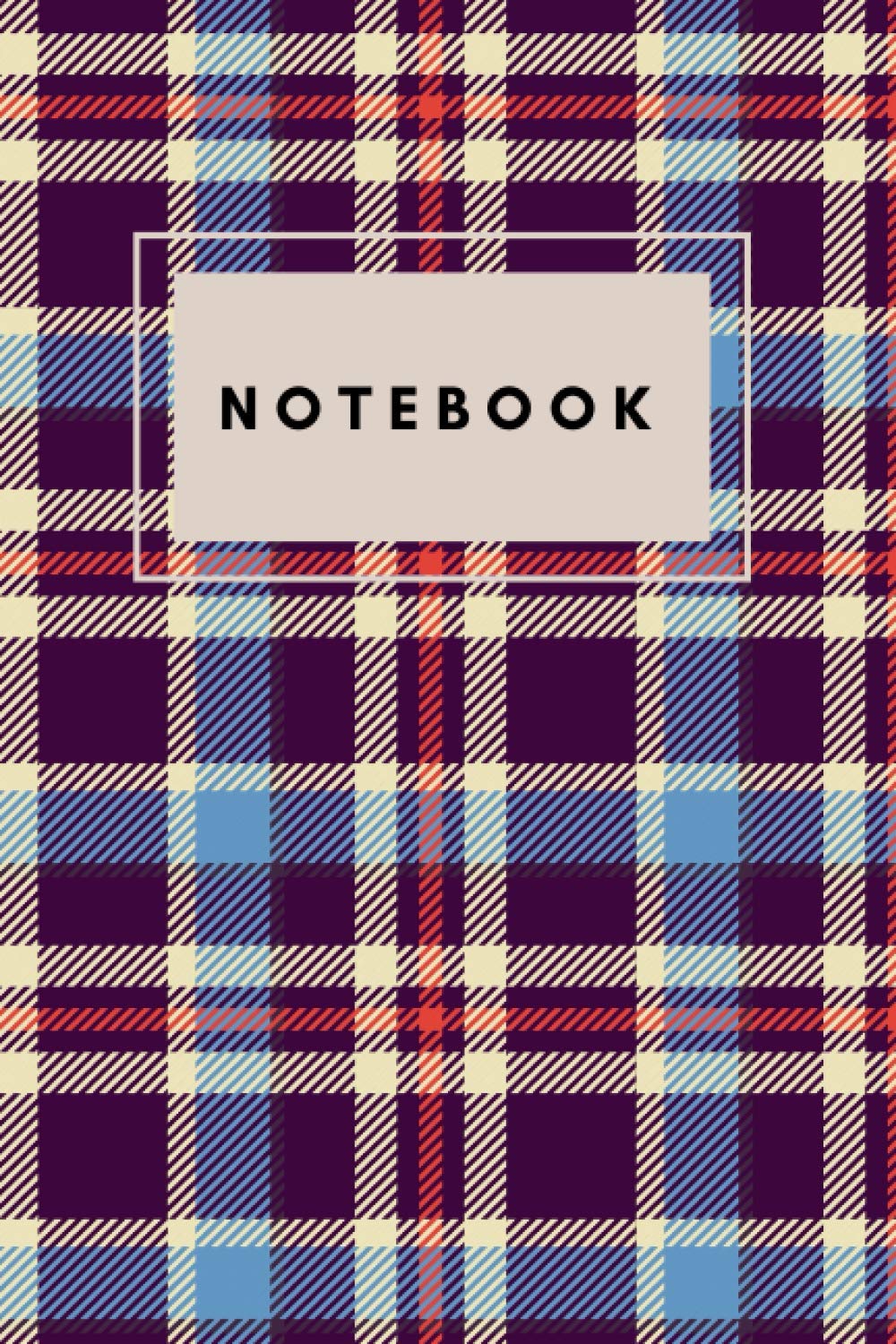 Notebook: Tartan Vintage Pattern Cover Lined Notebook 6 x 9 size.
