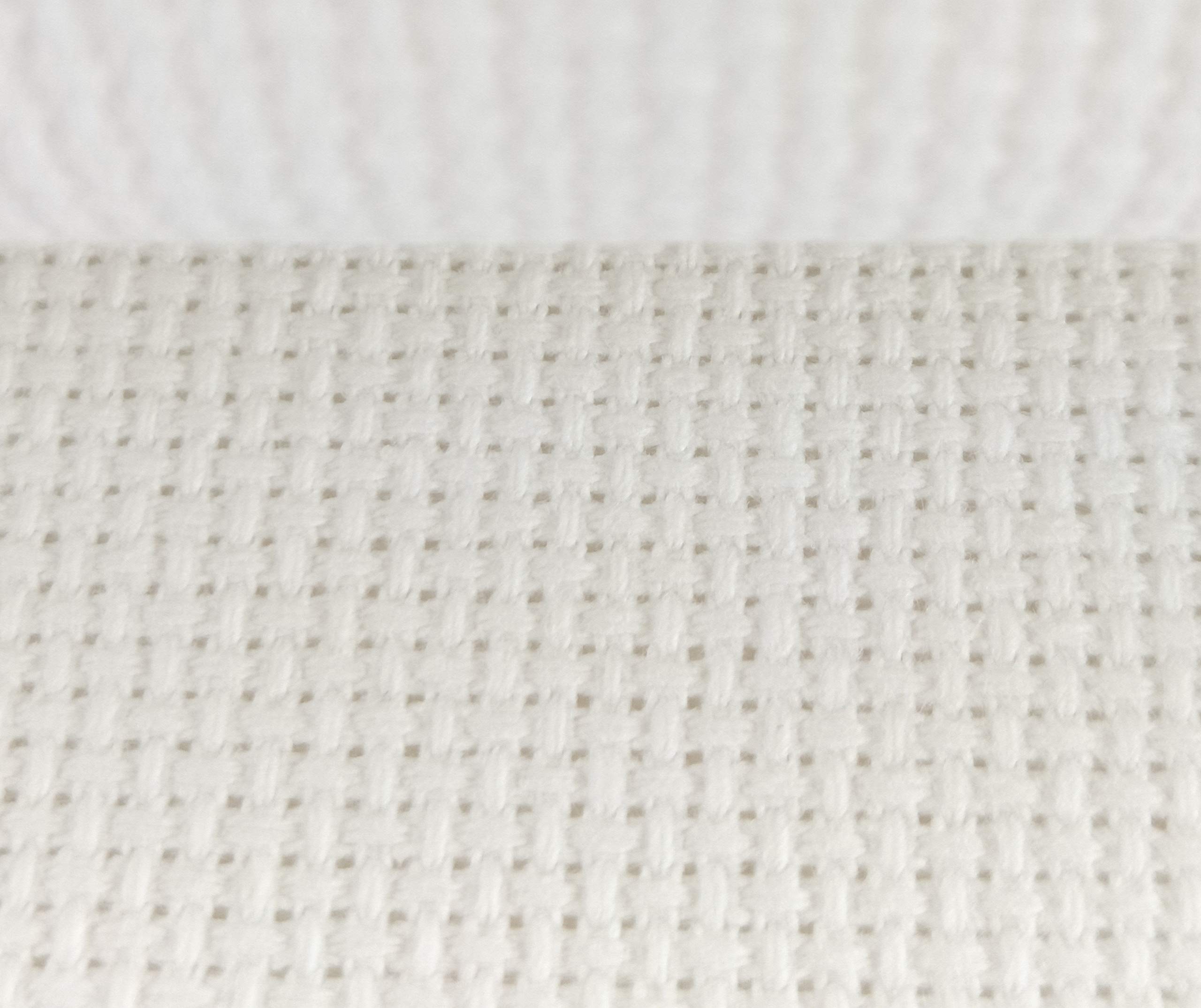 KCS 16CT Counted Cotton Cross Stitch Aida Cloth Fabric (White, 59" x 1 Yard) — image 1