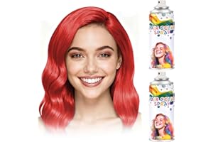 YABACADO 2 Pack Red Hair Spray,Hair spray temporary for Women Kids Men, Washable Temporary Hair Dye Spray，Spray hair color Non-Sticky，For Christmas Party, Halloween Crazy Hair Day,Cosplay Party