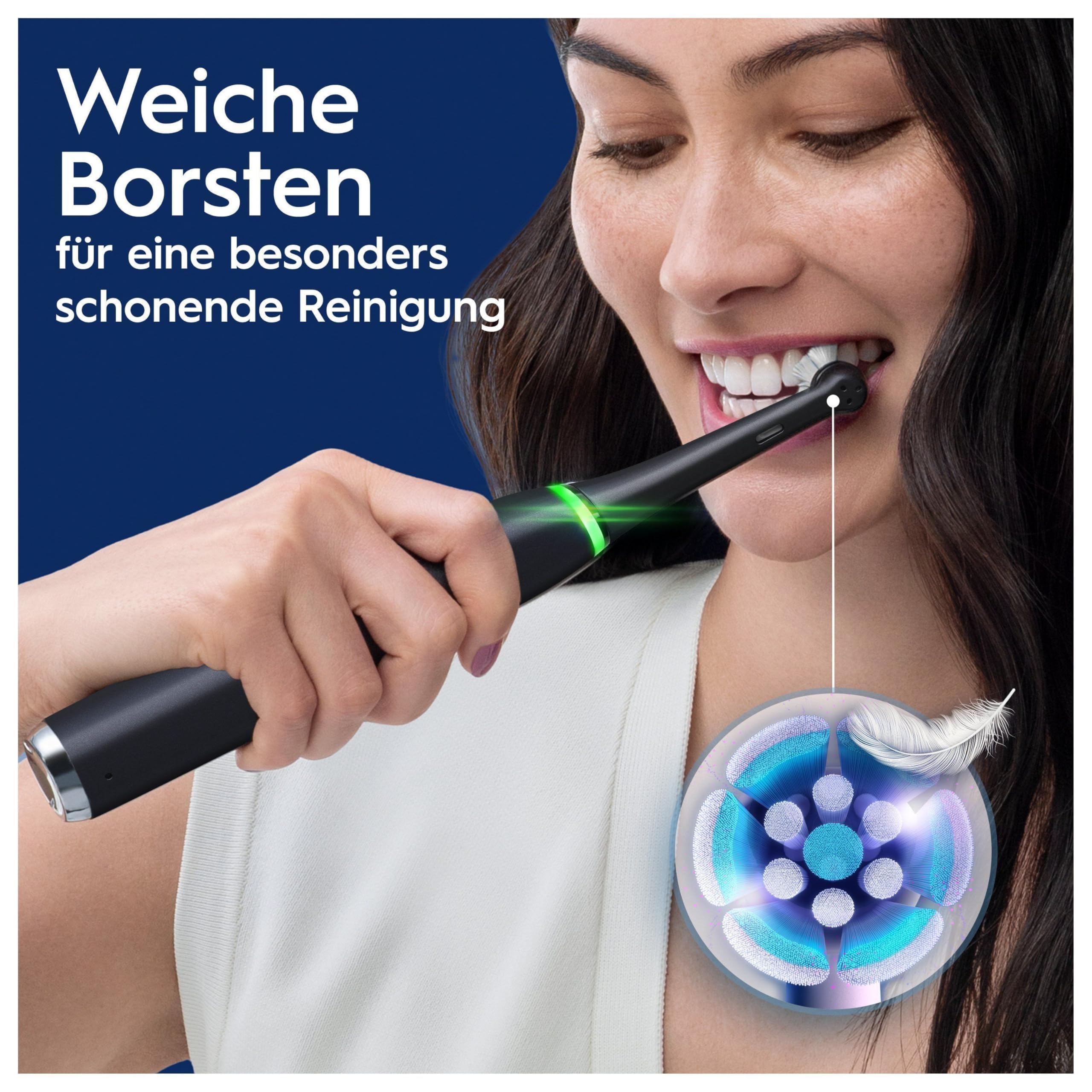 Oral-B iO Series 9 Elektrische Zahnbürste, Doppelpack — Electric Toothbrush, Inkl. 4 Aufsteckbürsten, Lade-Reise-Etui, Schnellladestation — 7 Modi für Zahnpflege, Designed by Braun, Schwarz und Rosa