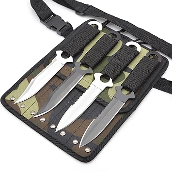 Amazon.com : Diving Knife Set, Camping Hunting Military Survival ...