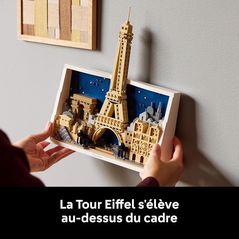 Architecture Paris, Ville de l’Amour - Maquette Miniature DIY pour Adulte - Décoration Intérieure - Panneau Mural 3D avec Monuments Parisiens Emblématiques Dont Tour Eiffel - Idée Cadeau 21064 — photo 7 sur 8