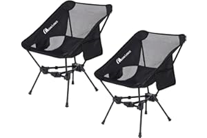 MOON LENCE Portable Camping Chair Backpacking Chair - The 4th Generation Ultralight Folding Chair - Compact, Lightweight Foldable Chairs for Hiking Mountaineering, Beach