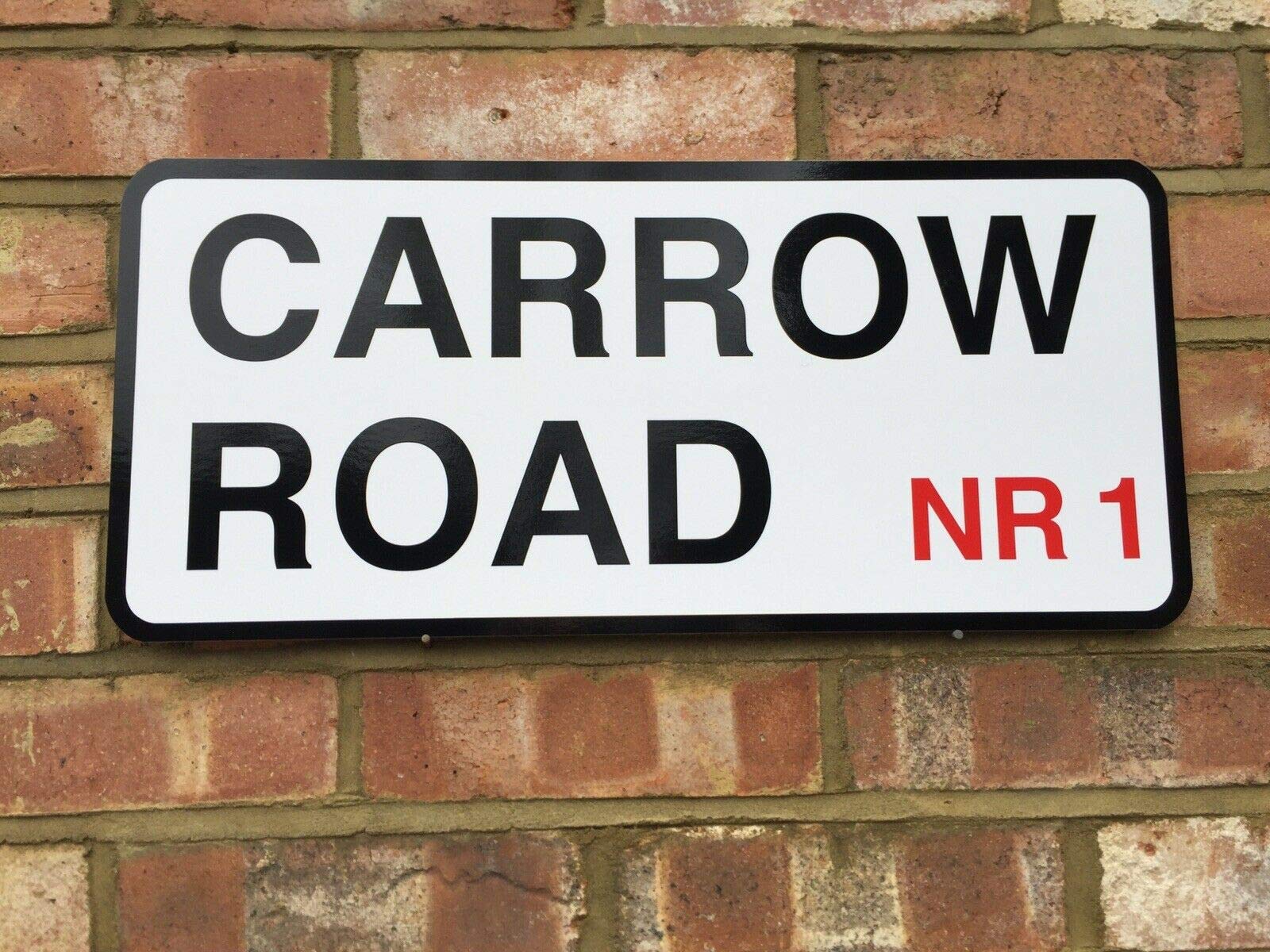 EpochSign NORWICH CITY CARROW ROAD STREET SIGN FOR ANY CANARIES FAN NCFC METAL STREET SIGN 8X12 INCHES