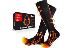 BLACK SQUID 2024 Upgraded 4000mAh Rechargeable Heated Socks for Men Women - Washable Electric Thermal Warming for Hunting Winter Skiing Outdoors - Battery Included