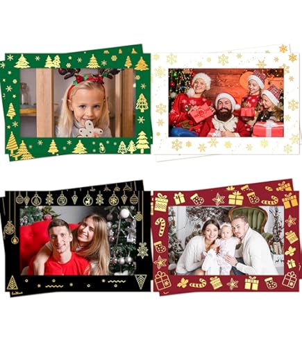 photo sleeve christmas cards Amazon.com: Current Deluxe Holly Jolly Photo Frame Christmas Cards with  Envelopes main image 1