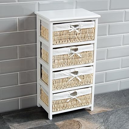3 4 Drawer Wood Wicker Storage Units Home Furniture Diy