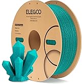 ELEGOO PLA Filament 1.75mm Sparkle Turquoise 1KG, Glitter Twinkling 3D Printer Filament Dimensional Accuracy +/- 0.02mm, 1kg Spool(2.2lbs) Fits for Most FDM 3D Printers