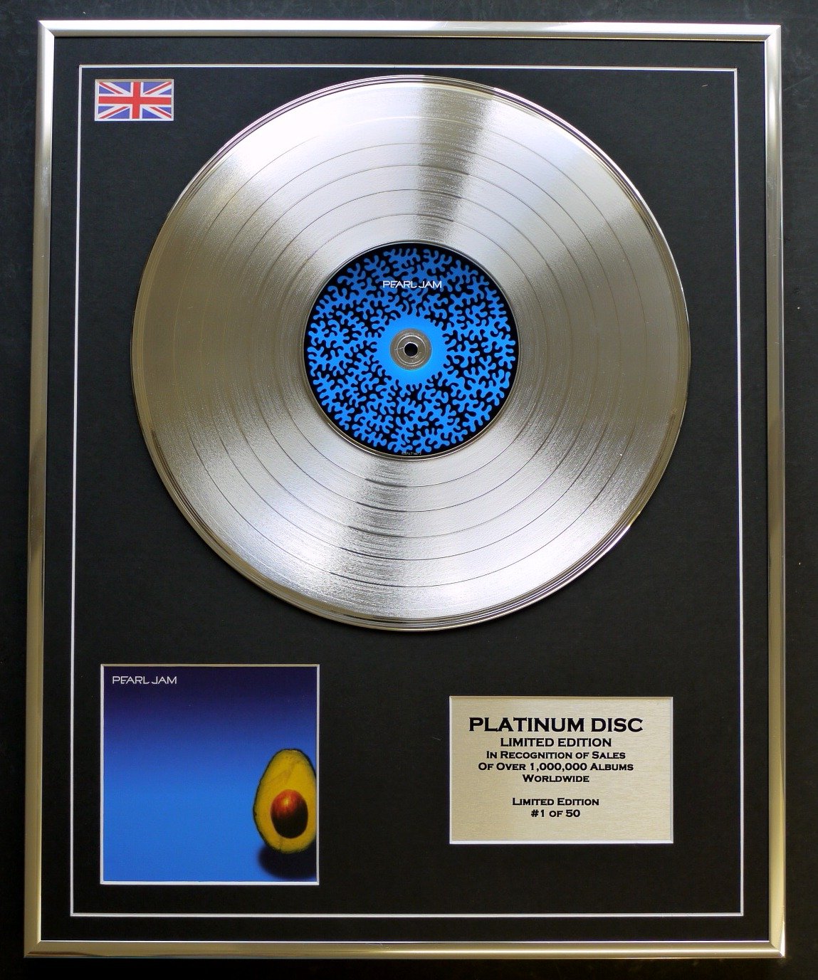 PEARL JAM/LTD EDITION CD PLATINUM DISC/PEARL JAM