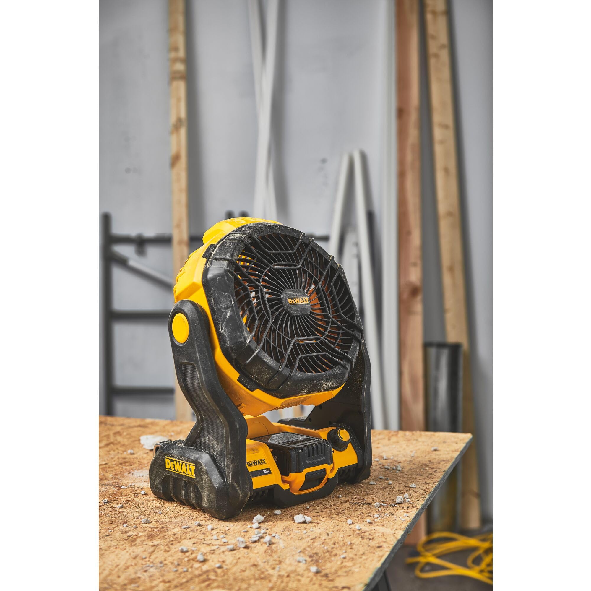 DEWALT 20V MAX Cordless Jobsite Fan, Battery Powered Rechargeable Fan Portable, Tool Only (DCE512B)