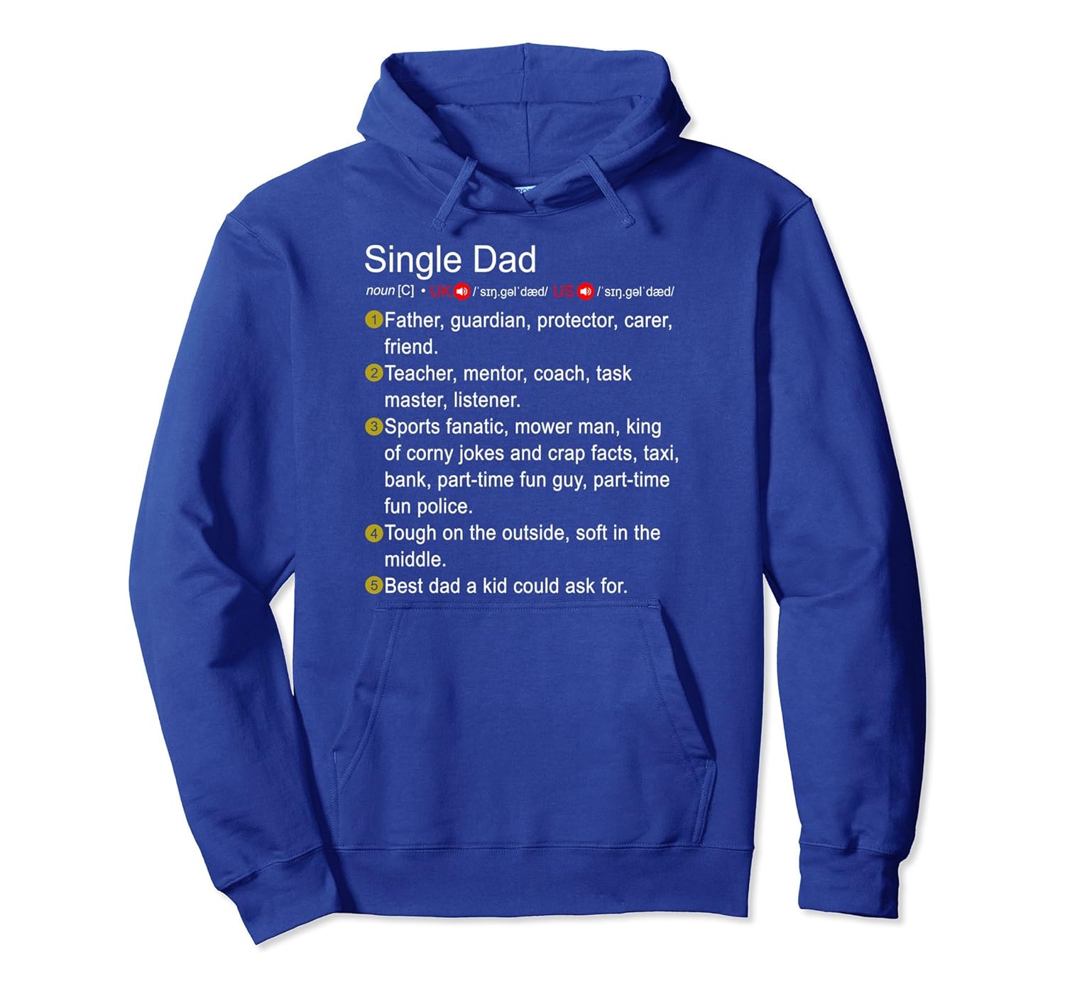 Funny Single Dad Definition Hoodie Cool Father's Day Gift-anz