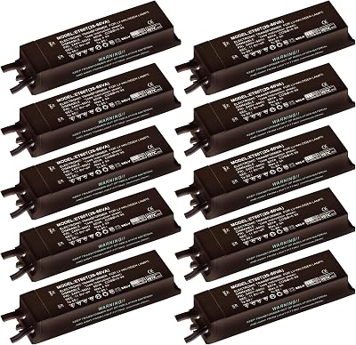 National Lighting 12V Electronic Dimmable Transformer 60W Black Pack of 10