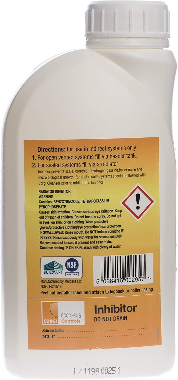 Corgi TRIPCON1-C Concentrated Buildcert Central Heating Inhibitor, Clear - Image 3