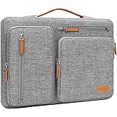 MOSISO 360 Protective Laptop Case 13.3 inch, 13-13.3 inch Laptop Sleeve Compatible with MacBook Air/Pro 13 / Pro 14,HP Dell Acer ASUS,Side Open Carrying Case with 4 Zipper Pockets&Handle, Gray