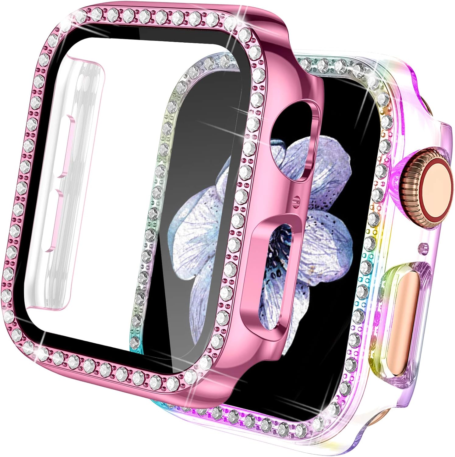 【2 Pack】 Easuny Screen Protector for Apple Watch Case 40mm