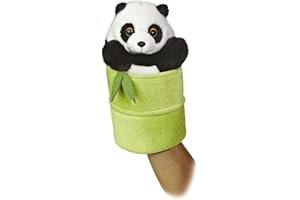 Aurora® Interactive Hand Puppet Panda Pop Up Puppet Stuffed Animal - Storytelling Adventures - Playful Learning - Multicolor 10 Inches