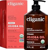 Cliganic Organic Jojoba Oil 16oz with Pump 100% Pure Bulk view 1