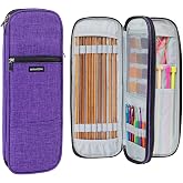 MYBAGZING Knitting Needle Case 14" Organizer for Straight &amp;Circular Needles | 14" needle case with storage for straight &amp; circular knitting needles,crochet hooks and knitting accessories; empty organizer