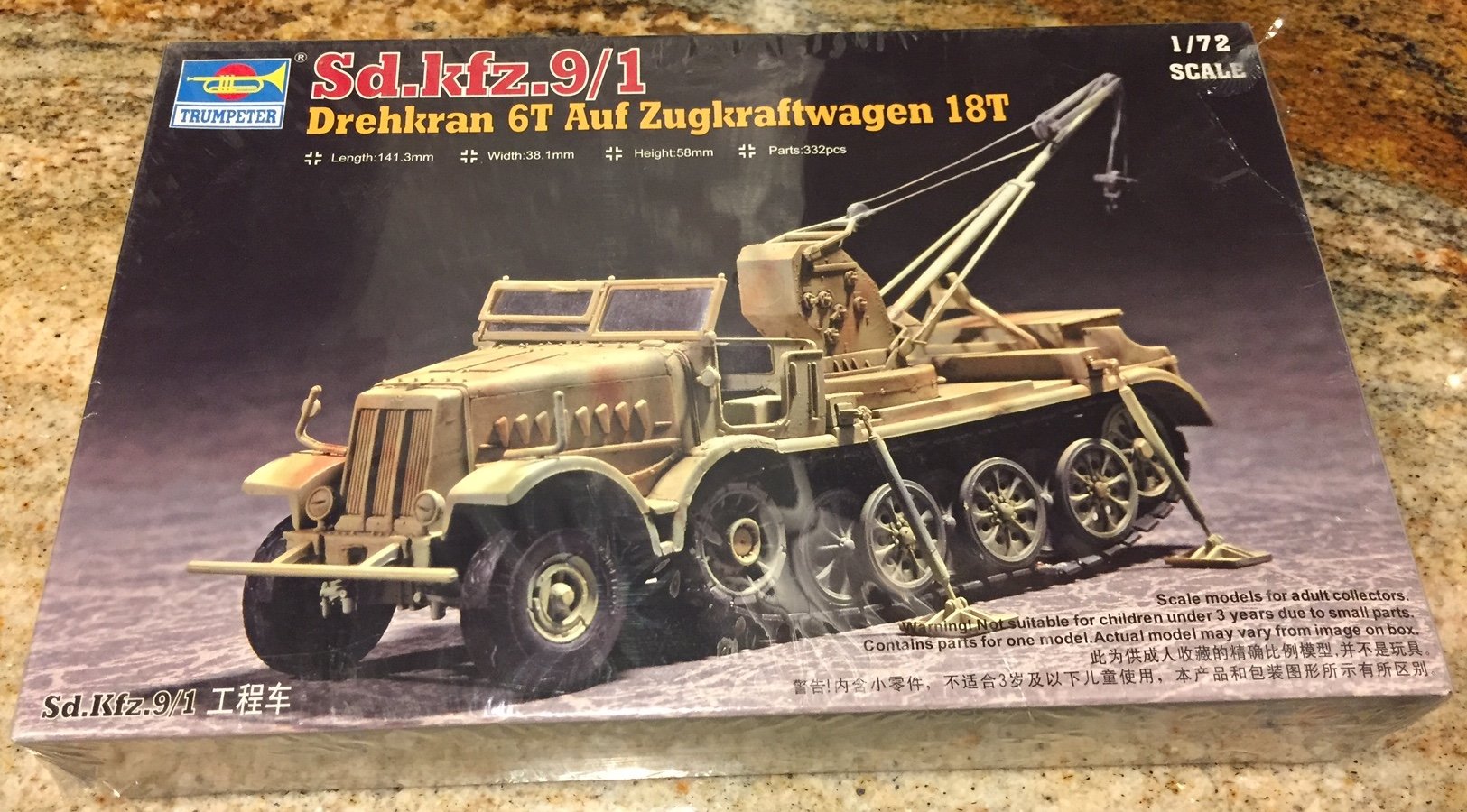 Trumpeter 1:72 - Sd.Kfz.9/118t Half Track Crane (Late)