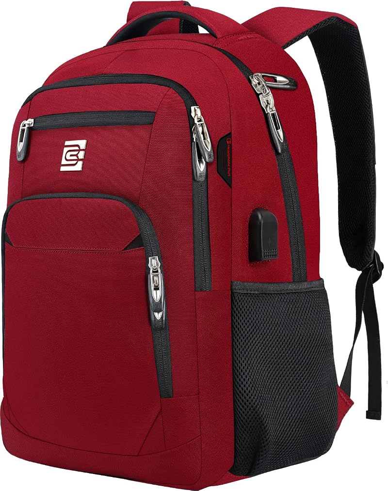 KASIBON USB Charging Anti-Theft Laptop Backpack 15.6 Inch Water Resistant