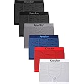 Knocker Men's Seamless Boxer Brief Stretchable Underwear 6-pcs Set, Assorted Colors (MS008)