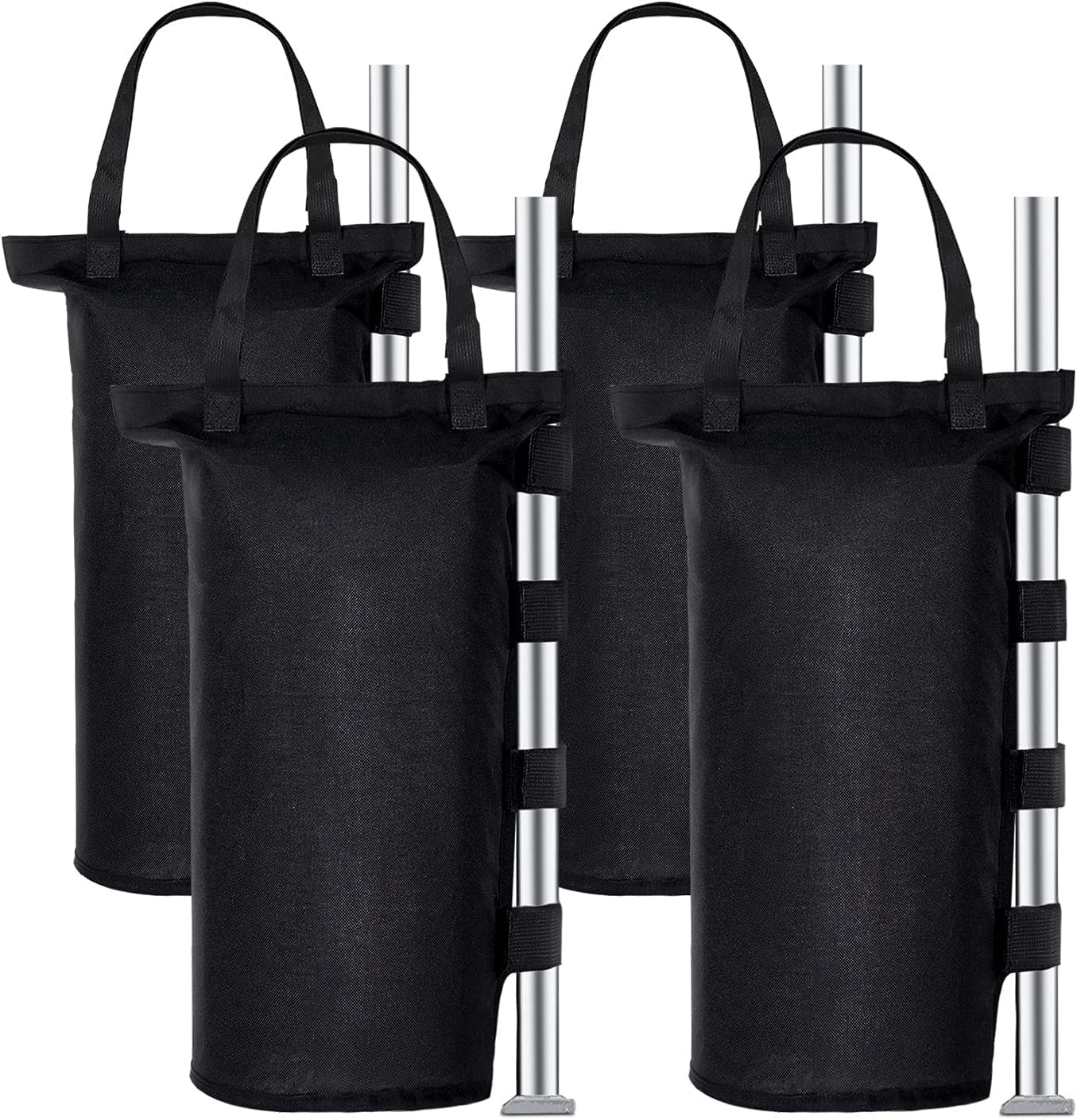 BROSYDA Sandbags Set of 4 Heavy Duty, Industrial Grade 600D Weights for Gazebo Legs, PVC Coating Inside, Sand Bags for Any Pop Up Tents Canopy Outdoor Patio (One-tube)