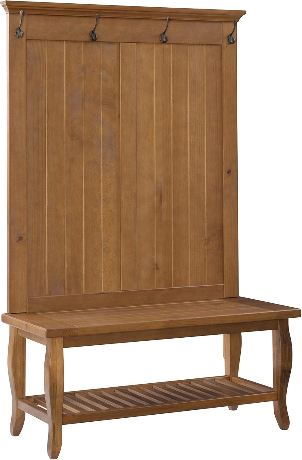 antique hall tree on Amazon Com Linon Santa Fe Hall Tree 40 W X 17 99 D X 64 02 H Natural Furniture Decor