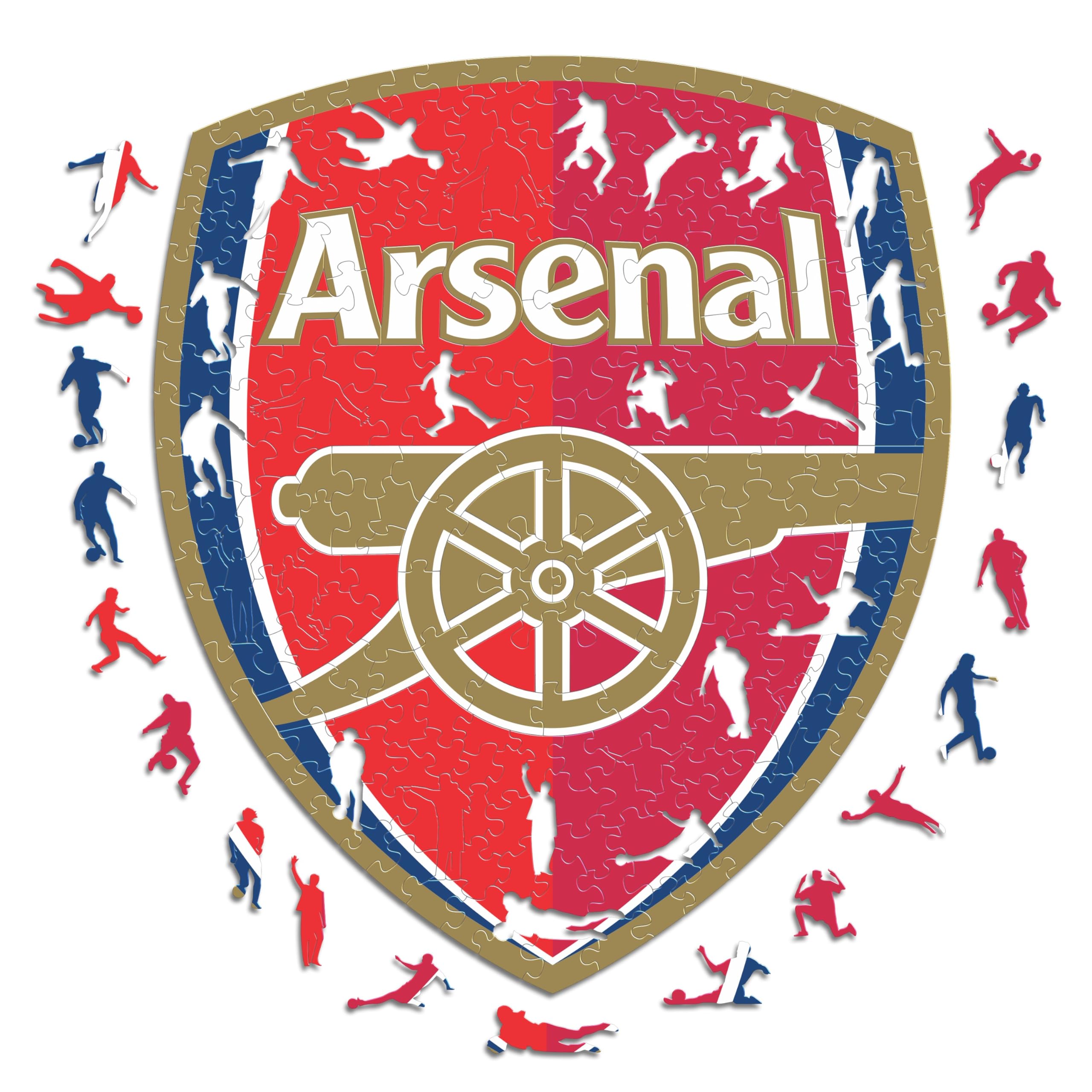 Iconic Puzzles - Arsenal, Logo, Officially Licensed Wooden Puzzle, 100% Sustainable, Gift for Adults and Children, Size M, 270 Pieces