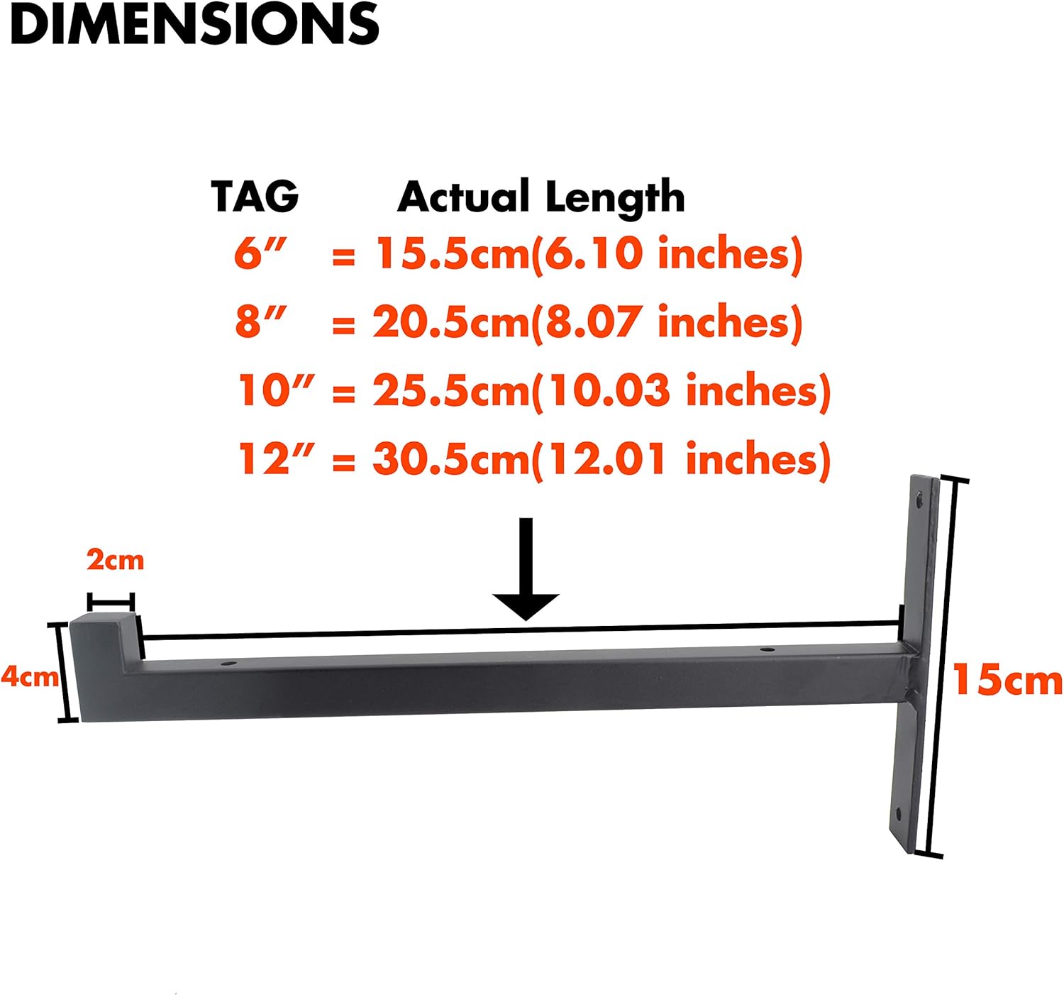 OVOV 2 Pcs Steel Heavy Duty Shelf Brackets Wall Mounted Industrial Metal Shelf Supports Matte Black 12 Inches: Home Improvement