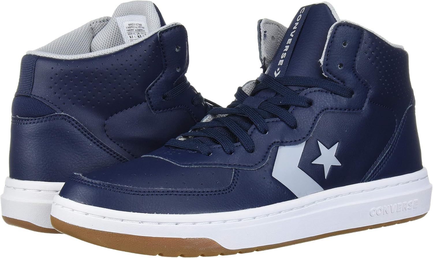 unisex converse rival leather mid top