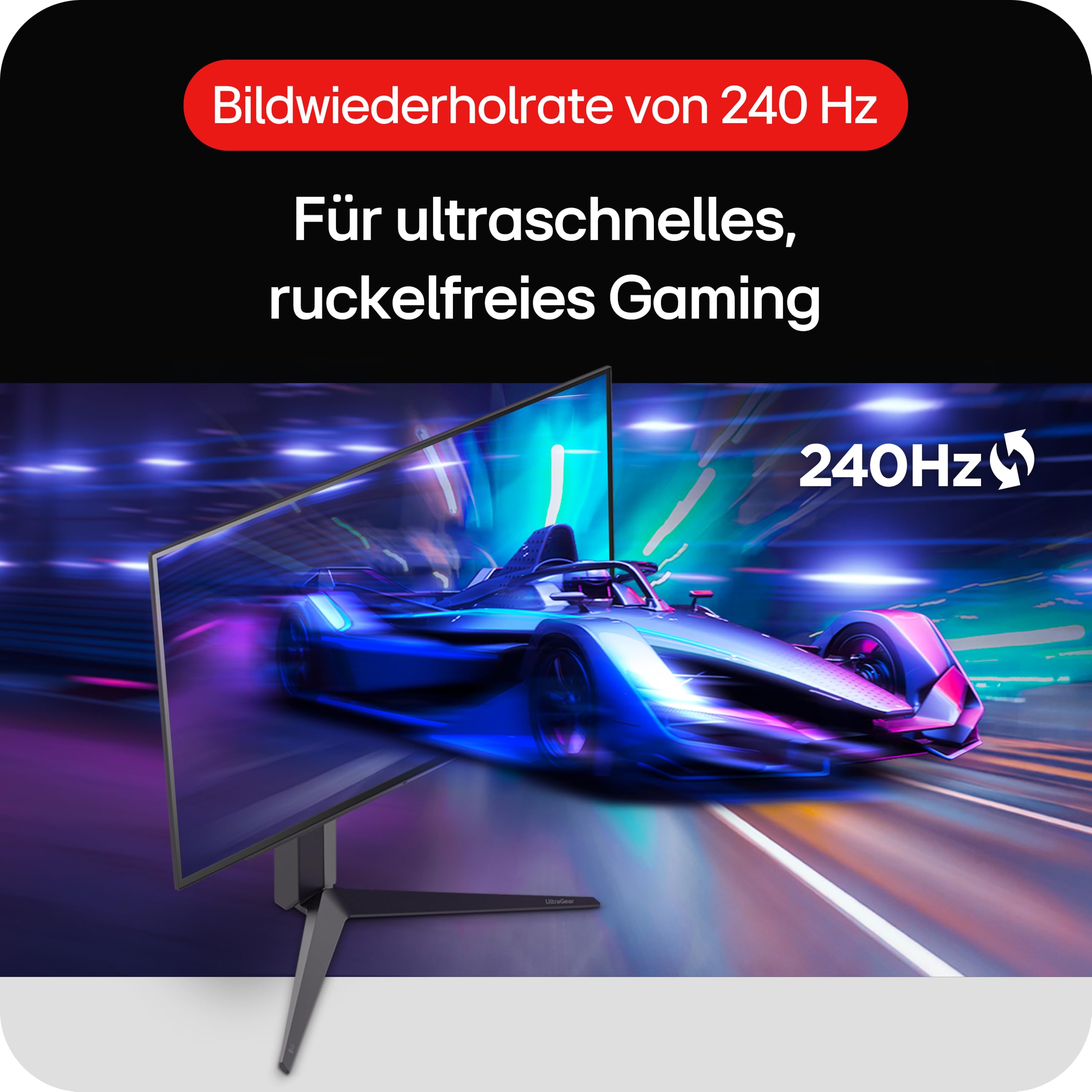 LG Electronics 27GS95QE-B.AEU Ultragear™ OLED Gaming Monitor 27", 2560 x 1440, 16:9, 0,03 ms GtG, 240 Hz, HDR10, DisplayHDR™400 True Black, DCI-P3 98,5%, NVIDIA G-Sync™, AMD FreeSync™ - Schwarz 5