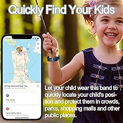 4 Pack Waterproof AirTag Bracelet for Kids, Hidden