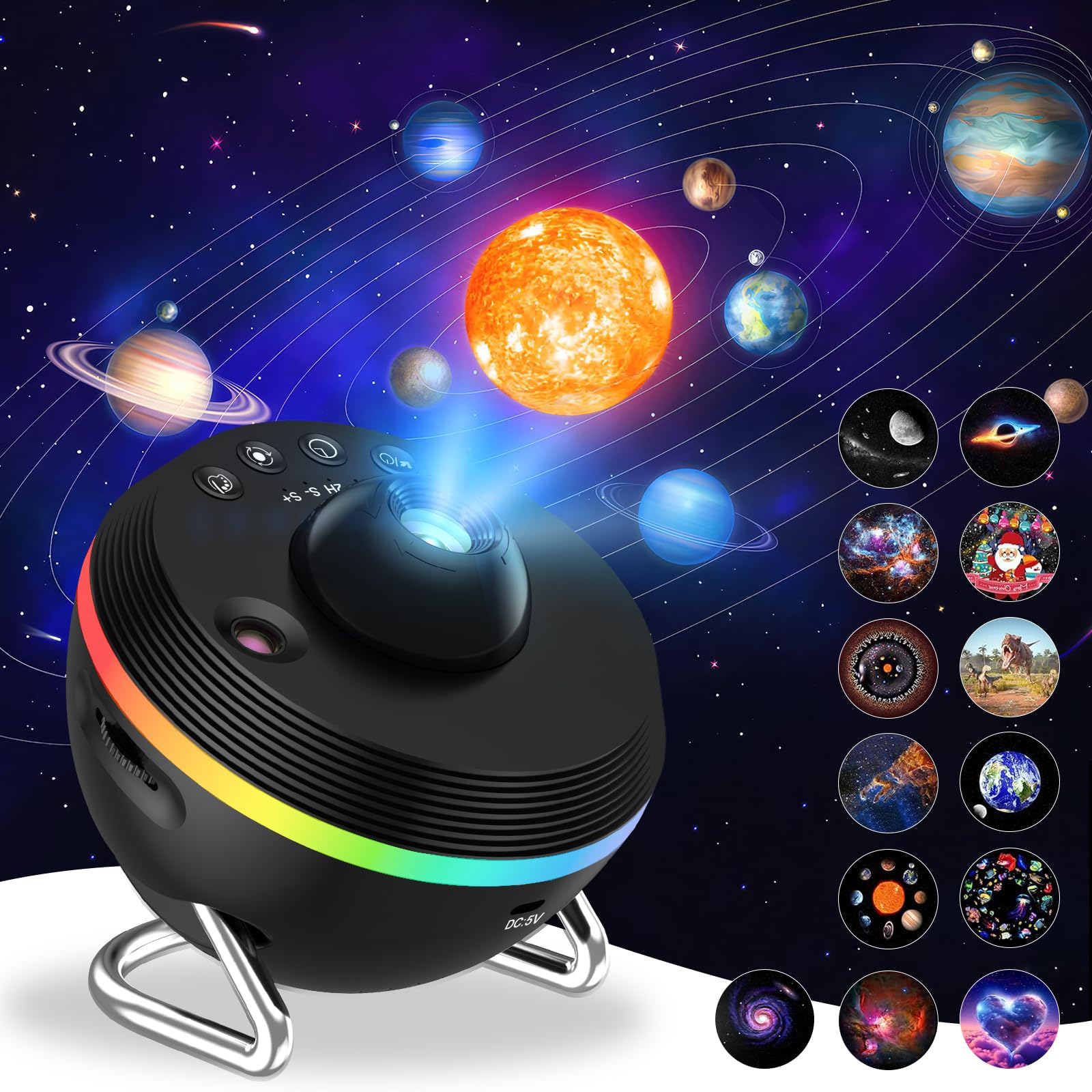 OurLeeme Galaxy Projector Light for Bedroom, 13 in 1 Planetarium Star Projector Upgrade with 6 RGB Modes, Starry Sky Night Light with Timer, Space Lamp for Adults Kids Decoration