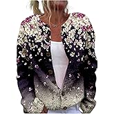 domirica Floral Sweaters for Women Cardigan Button Up Cropped Knitted Oversized 2024 Fall Fashion Open Front Chunky Blouses